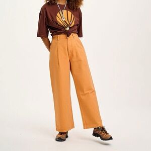 Lucy & Yak Cole Light Orange Wide-Leg Pants size 38 (US size 14-16)